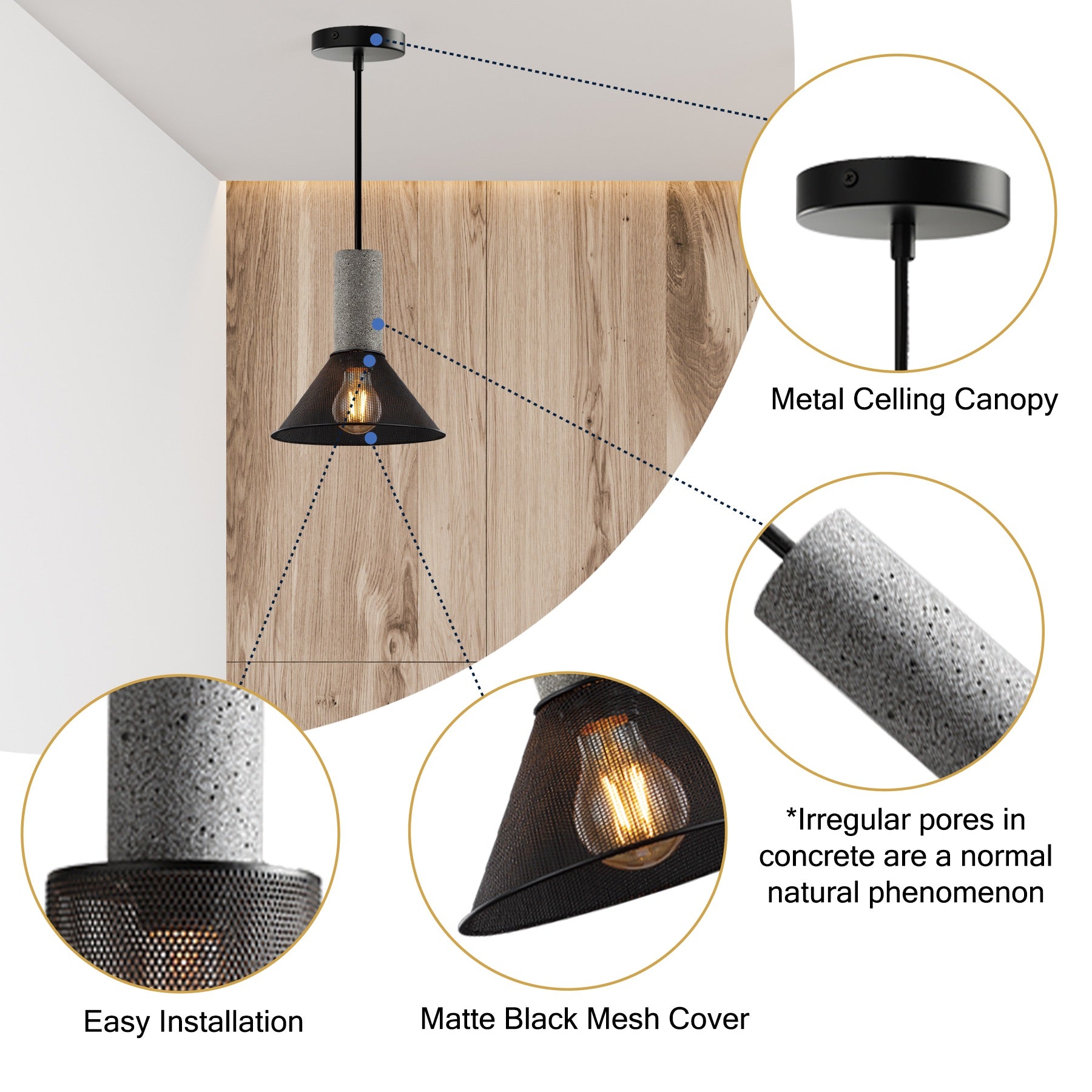 Lighten Chance 1 Pack Modern Black Pendant Light Fixture, 8.25" Industrial Rustic Hanging Lamp, Adjustable Ceiling Island Lighting Fixture For Bedroom Living Room Kitchen Sink Cafe